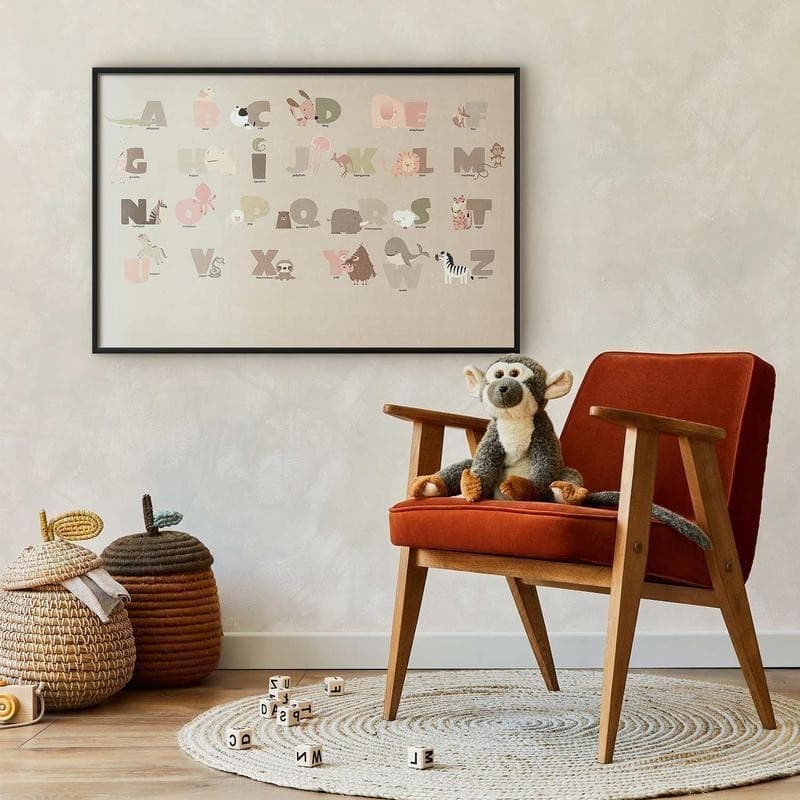Poster - Beige Alphabet in Poster e stampe Collezione Casa - Trebisacce, commercioVirtuoso.it