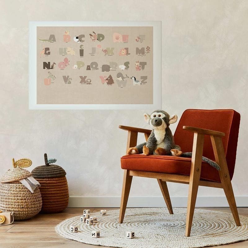 Poster - Beige Alphabet in Poster e stampe Collezione Casa - Trebisacce, commercioVirtuoso.it