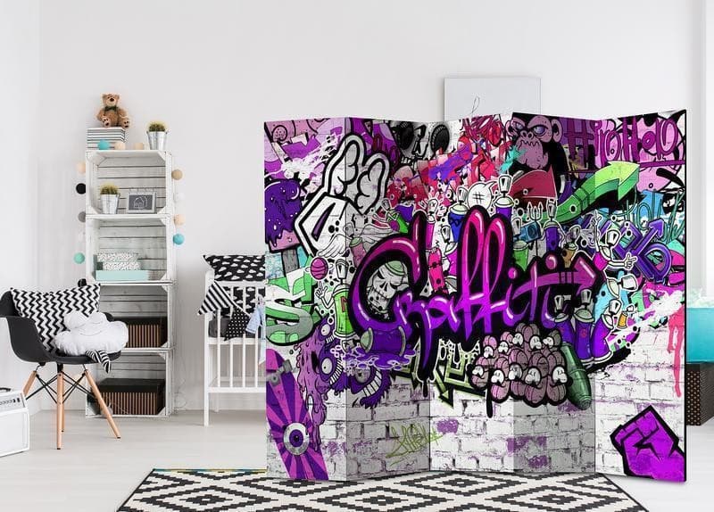 Paravento Purple Graffiti [divisori da interno] in Paraventi Collezione Casa - Trebisacce, commercioVirtuoso.it