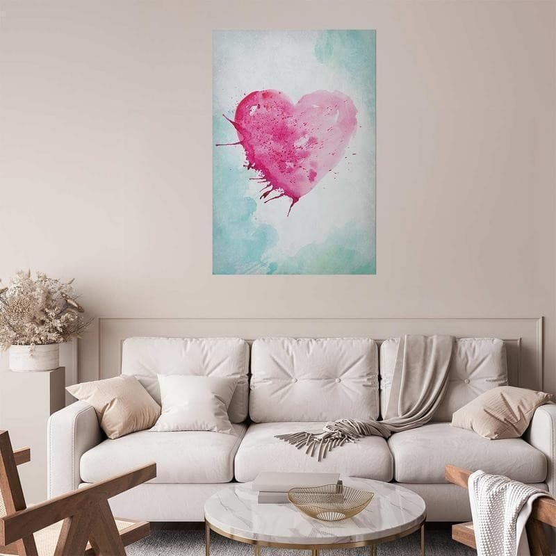 Poster - Watercolor Heart in Poster e stampe Collezione Casa - Trebisacce, commercioVirtuoso.it