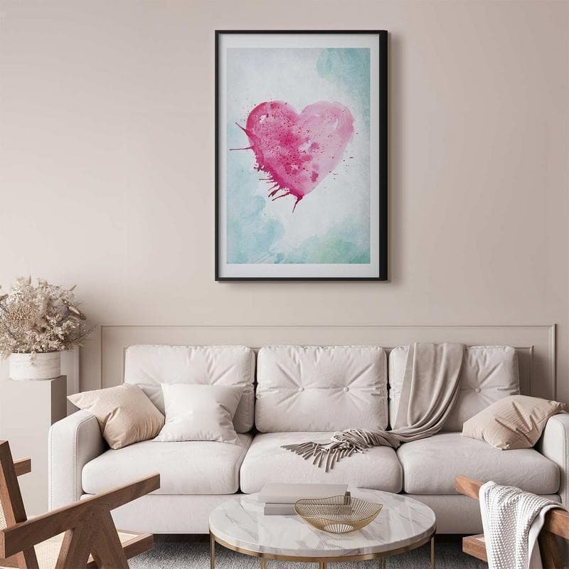 Poster - Watercolor Heart in Poster e stampe Collezione Casa - Trebisacce, commercioVirtuoso.it