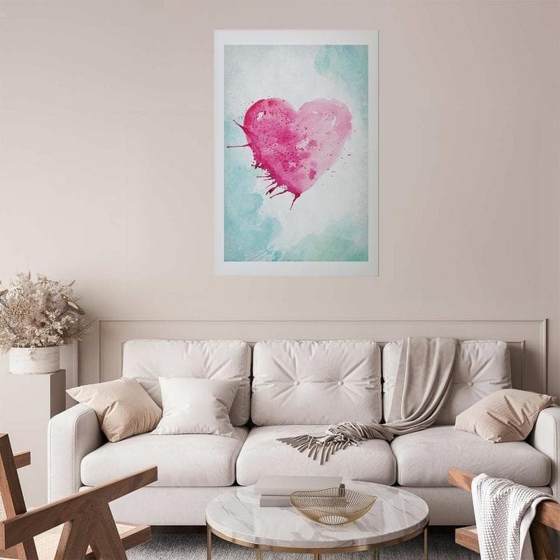 Poster - Watercolor Heart in Poster e stampe Collezione Casa - Trebisacce, commercioVirtuoso.it