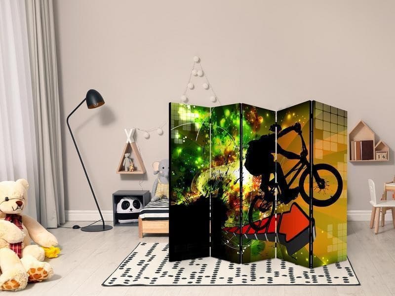 Paravento Bicycle Tricks II [Room Dividers] in Paraventi Collezione Casa - Trebisacce, commercioVirtuoso.it