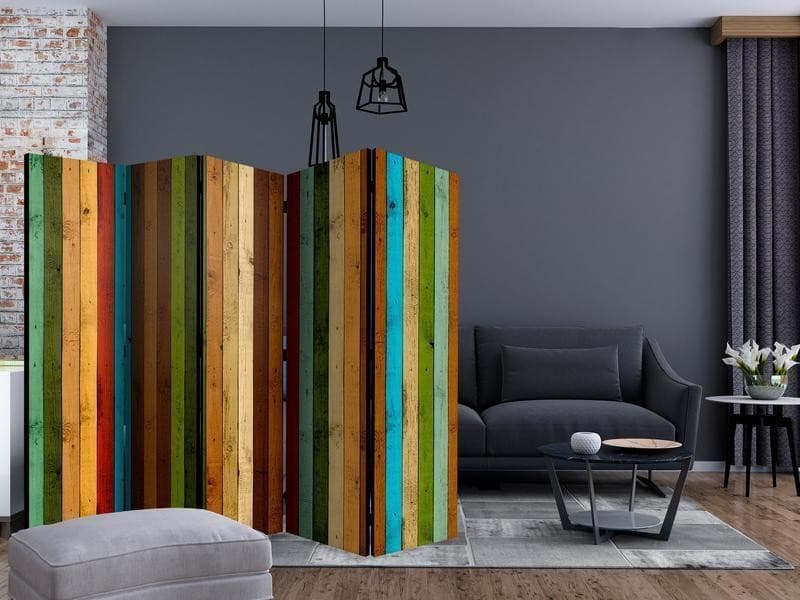 Paravento Wooden rainbow II [divisori da interno] in Paraventi Collezione Casa - Trebisacce, commercioVirtuoso.it