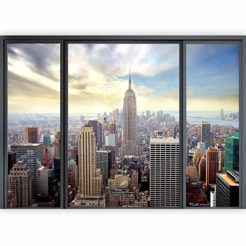 Fotomurale Città dietro un vetro in Carta da parati Collezione Casa - Trebisacce, commercioVirtuoso.it
