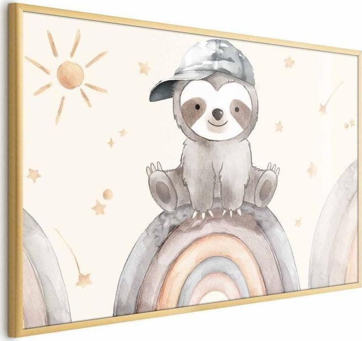 Poster - Little Animal Among Stars and Rainbows in Poster e stampe Collezione Casa - Trebisacce, commercioVirtuoso.it