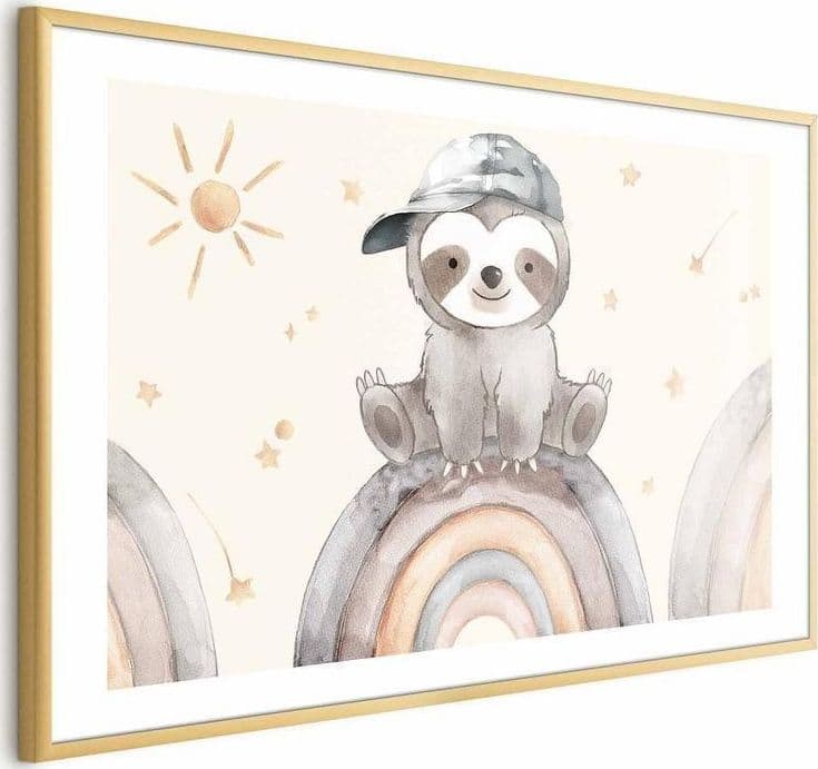 Poster - Little Animal Among Stars and Rainbows in Poster e stampe Collezione Casa - Trebisacce, commercioVirtuoso.it