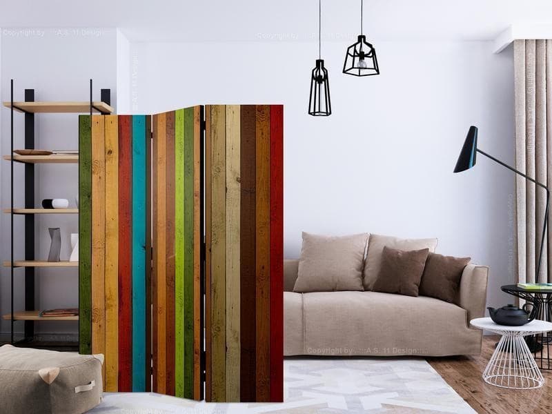 Paravento Wooden rainbow [divisori da interno] in Paraventi Collezione Casa - Trebisacce, commercioVirtuoso.it
