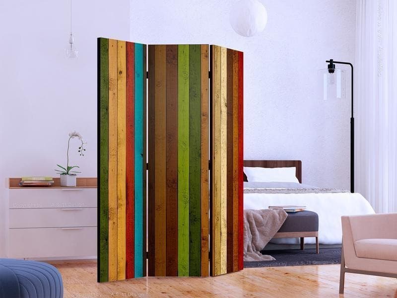 Paravento Wooden rainbow [divisori da interno] in Paraventi Collezione Casa - Trebisacce, commercioVirtuoso.it
