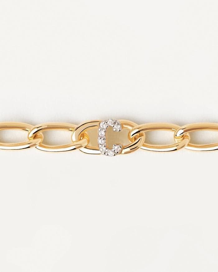 PDPAOLA - BRACCIALE A CATENA LETTERA C in Bracciali Alba Gioielli - Casoria, commercioVirtuoso.it
