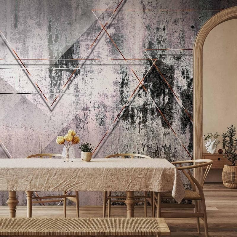 Fotomurale Geometric Wall in Carta da parati Collezione Casa - Trebisacce, commercioVirtuoso.it