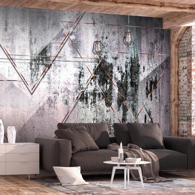 Fotomurale Geometric Wall in Carta da parati Collezione Casa - Trebisacce, commercioVirtuoso.it