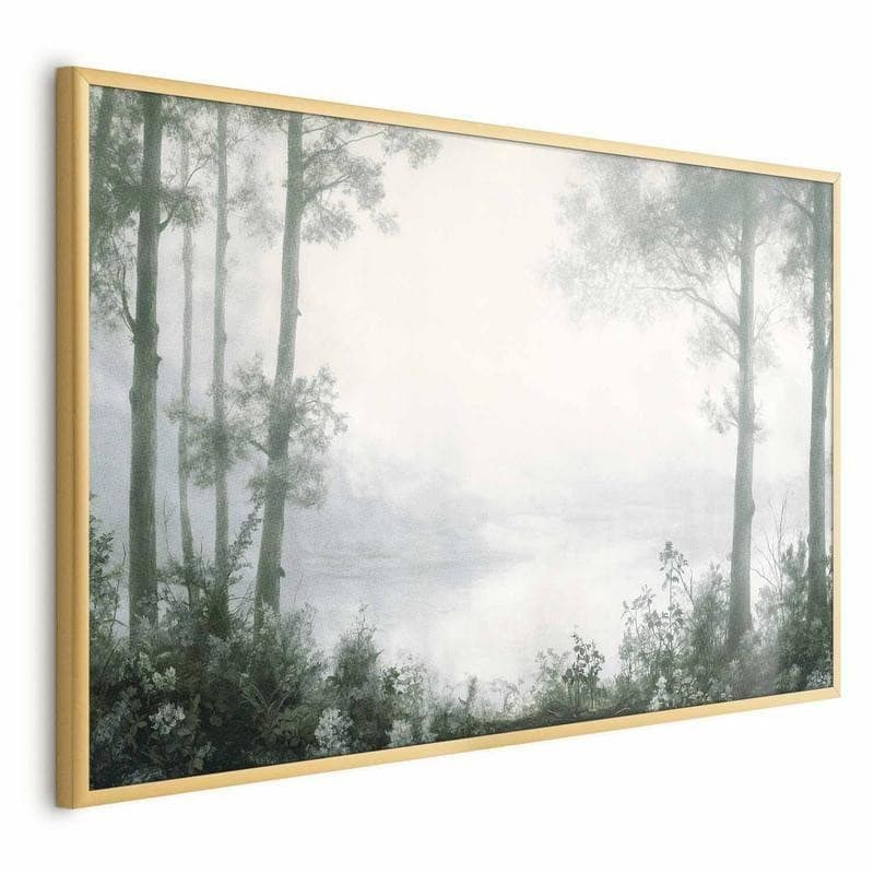 Poster - Forest and Pond in Patinated Green in Poster e stampe Collezione Casa - Trebisacce, commercioVirtuoso.it