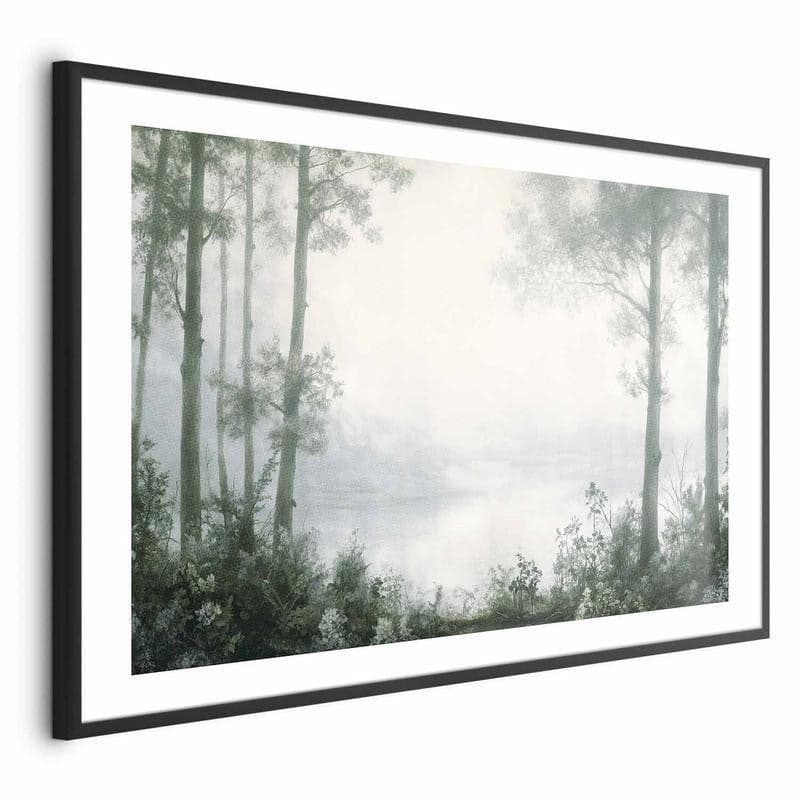 Poster - Forest and Pond in Patinated Green in Poster e stampe Collezione Casa - Trebisacce, commercioVirtuoso.it
