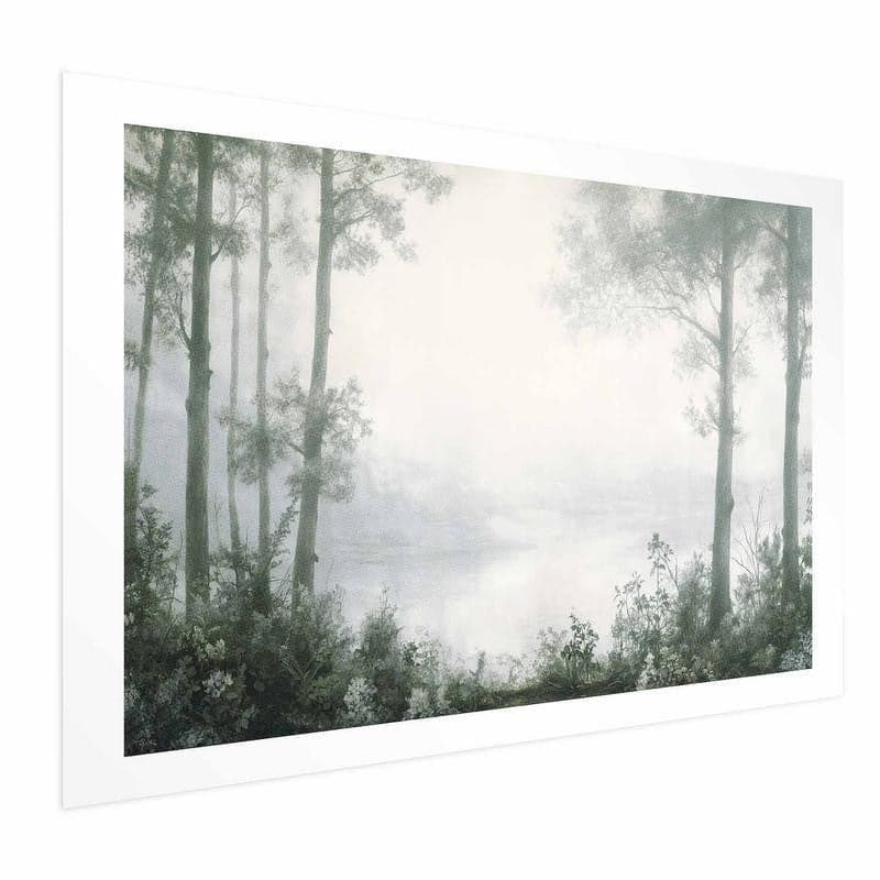 Poster - Forest and Pond in Patinated Green in Poster e stampe Collezione Casa - Trebisacce, commercioVirtuoso.it