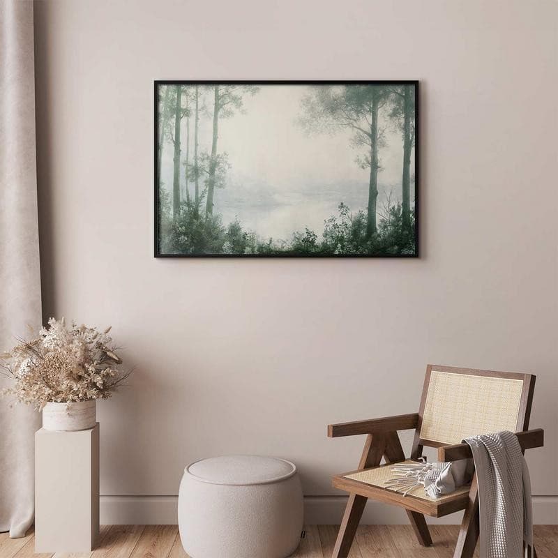 Poster - Forest and Pond in Patinated Green in Poster e stampe Collezione Casa - Trebisacce, commercioVirtuoso.it