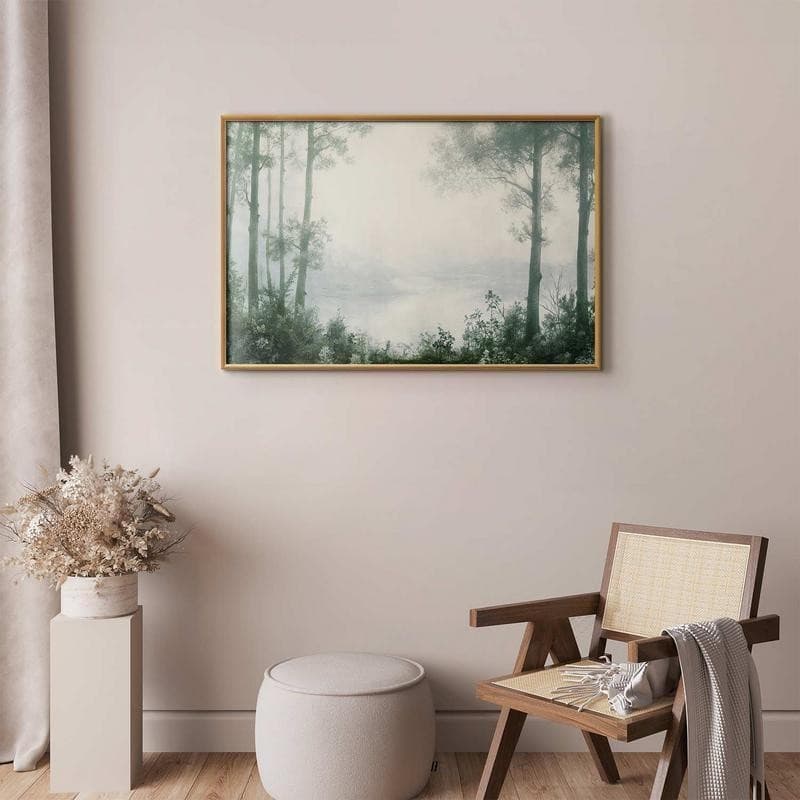 Poster - Forest and Pond in Patinated Green in Poster e stampe Collezione Casa - Trebisacce, commercioVirtuoso.it
