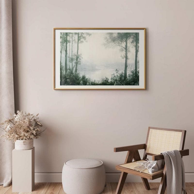 Poster - Forest and Pond in Patinated Green in Poster e stampe Collezione Casa - Trebisacce, commercioVirtuoso.it