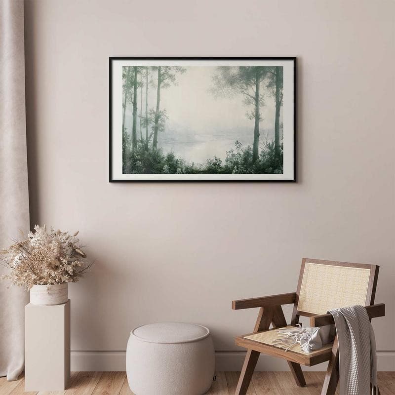Poster - Forest and Pond in Patinated Green in Poster e stampe Collezione Casa - Trebisacce, commercioVirtuoso.it