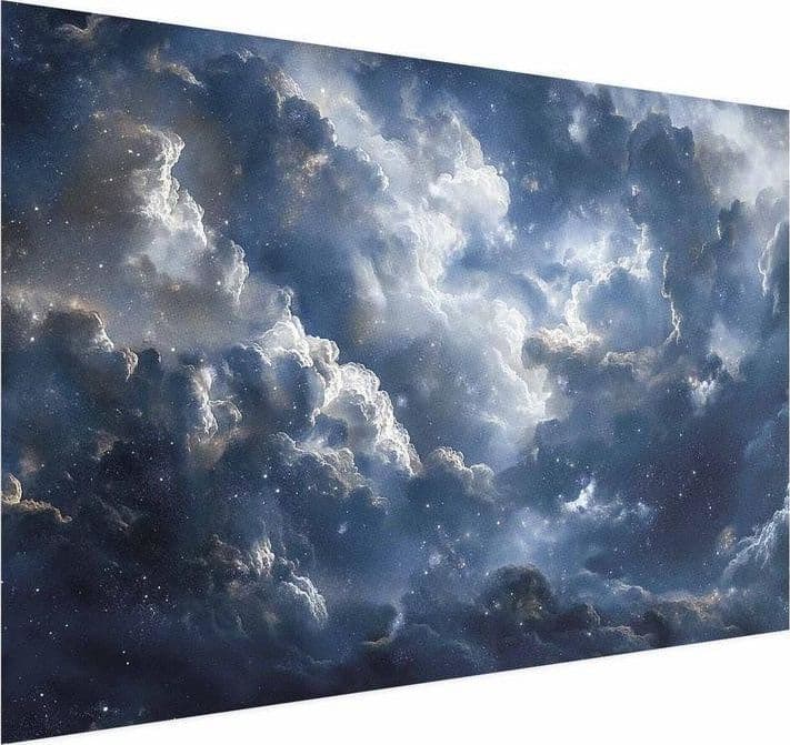Poster - Astronomical Wonders: Clouds and Stars in Harmonious Union