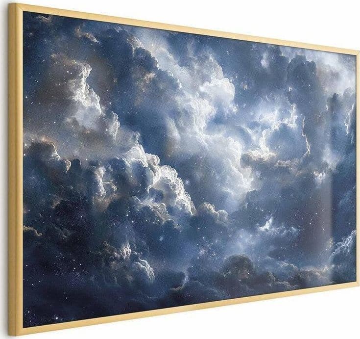 Poster - Astronomical Wonders: Clouds and Stars in Harmonious Union in Arazzi e tappezzeria Collezione Casa - Trebisacce, commercioVirtuoso.it