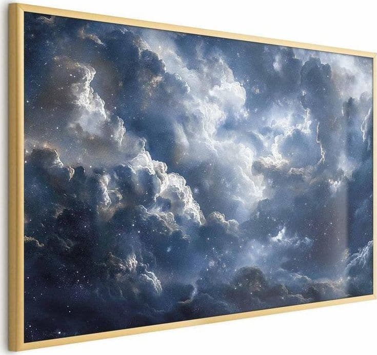Poster - Astronomical Wonders: Clouds and Stars in Harmonious Union in Arazzi e tappezzeria Collezione Casa - Trebisacce, commercioVirtuoso.it