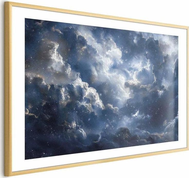 Poster - Astronomical Wonders: Clouds and Stars in Harmonious Union in Arazzi e tappezzeria Collezione Casa - Trebisacce, commercioVirtuoso.it