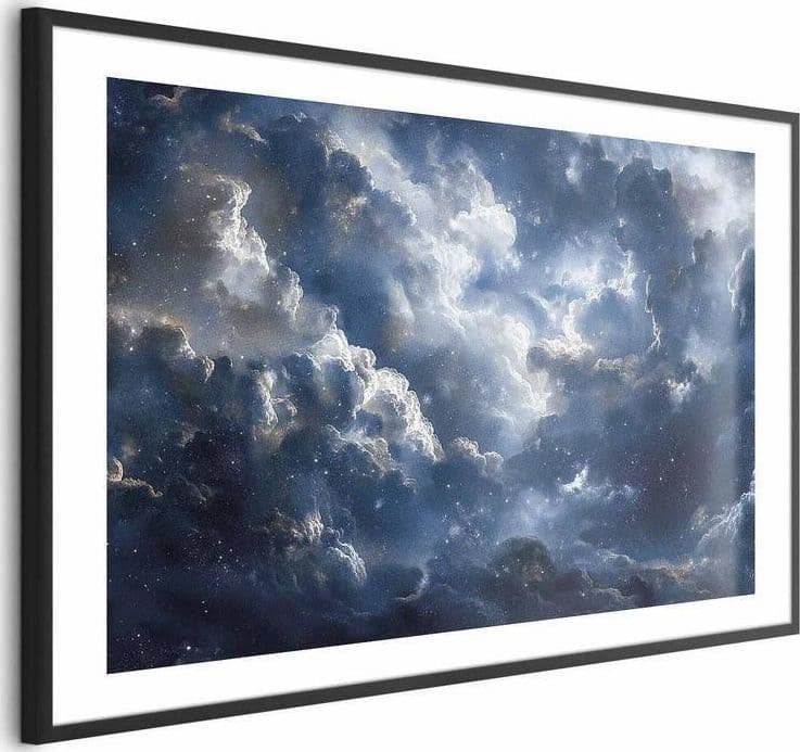 Poster - Astronomical Wonders: Clouds and Stars in Harmonious Union in Arazzi e tappezzeria Collezione Casa - Trebisacce, commercioVirtuoso.it