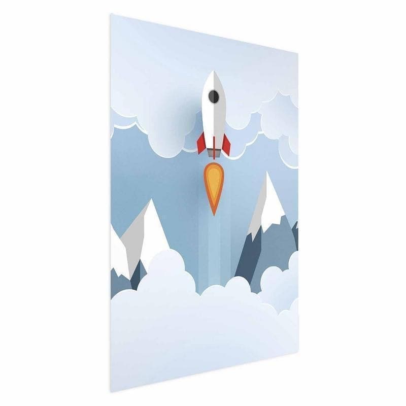 Poster - Rocket in the Clouds in Poster e stampe Collezione Casa - Trebisacce, commercioVirtuoso.it