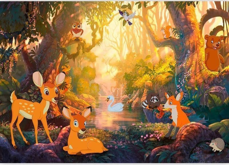 Carta da parati cartoni animati animali nella foresta in Carta da parati Collezione Casa - Trebisacce, commercioVirtuoso.it