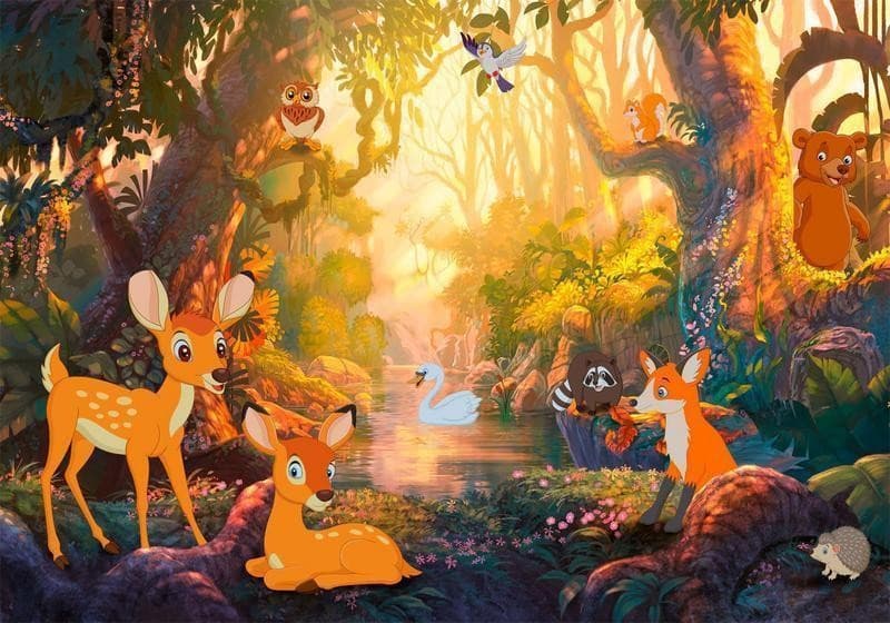 Carta da parati cartoni animati animali nella foresta in Carta da parati Collezione Casa - Trebisacce, commercioVirtuoso.it