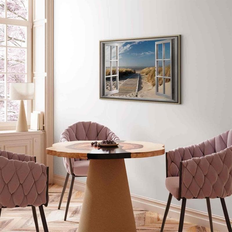 Quadro Window View of the Beach in Poster e stampe Collezione Casa - Trebisacce, commercioVirtuoso.it