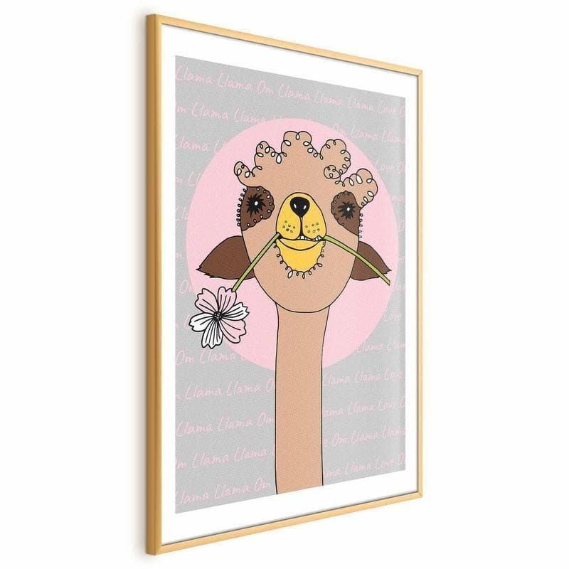 Poster - Cheerful Llama in Poster e stampe Collezione Casa - Trebisacce, commercioVirtuoso.it