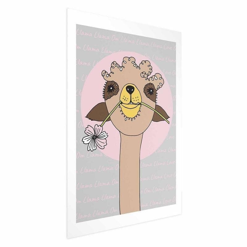 Poster - Cheerful Llama in Poster e stampe Collezione Casa - Trebisacce, commercioVirtuoso.it
