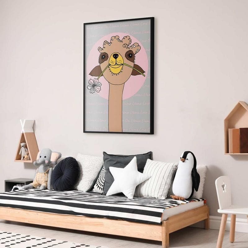 Poster - Cheerful Llama in Poster e stampe Collezione Casa - Trebisacce, commercioVirtuoso.it