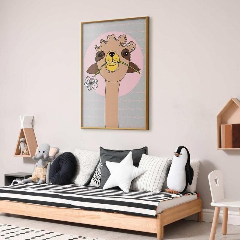 Poster - Cheerful Llama in Poster e stampe Collezione Casa - Trebisacce, commercioVirtuoso.it