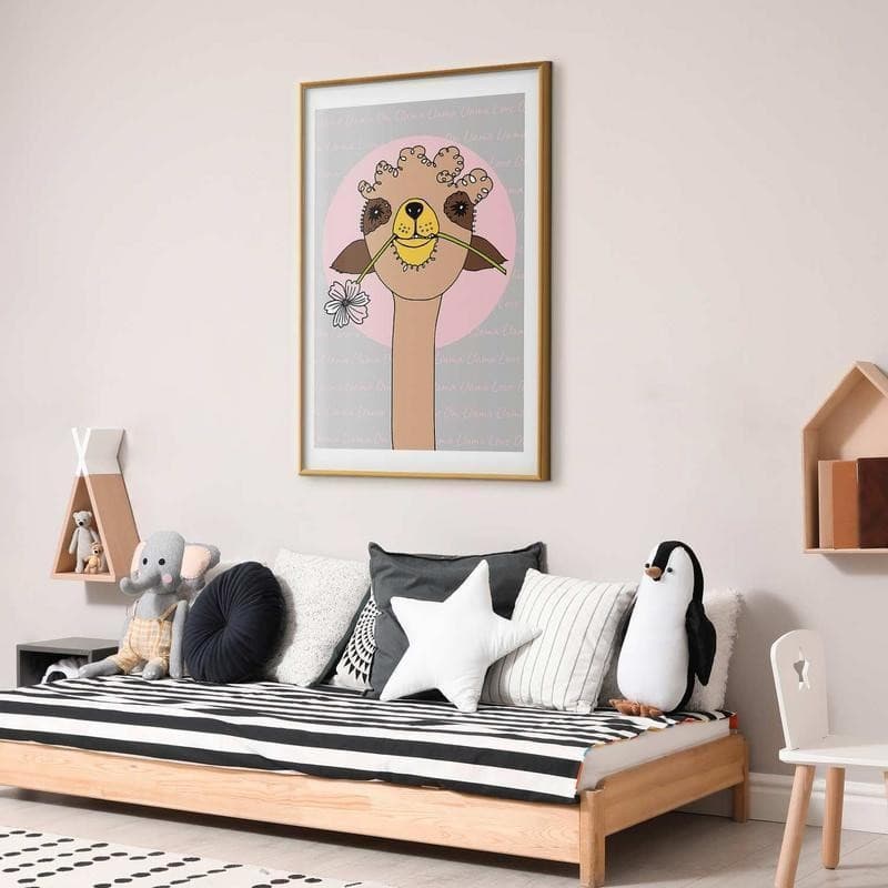 Poster - Cheerful Llama in Poster e stampe Collezione Casa - Trebisacce, commercioVirtuoso.it