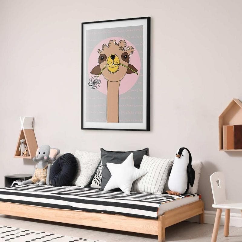 Poster - Cheerful Llama in Poster e stampe Collezione Casa - Trebisacce, commercioVirtuoso.it