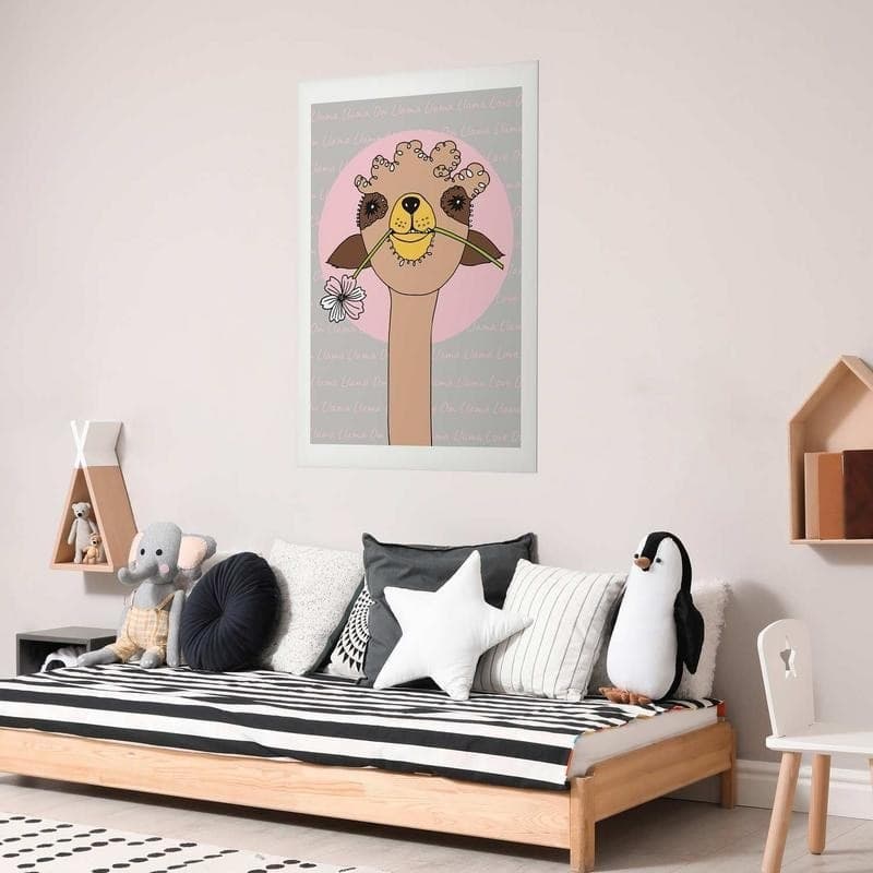 Poster - Cheerful Llama in Poster e stampe Collezione Casa - Trebisacce, commercioVirtuoso.it