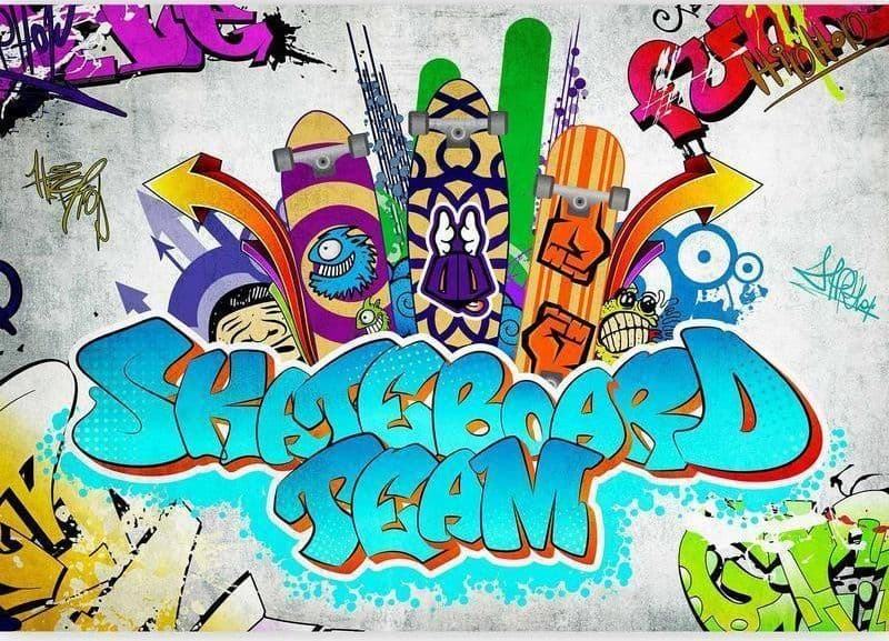 Fotomurale Skateboard team in Carta da parati Collezione Casa - Trebisacce, commercioVirtuoso.it