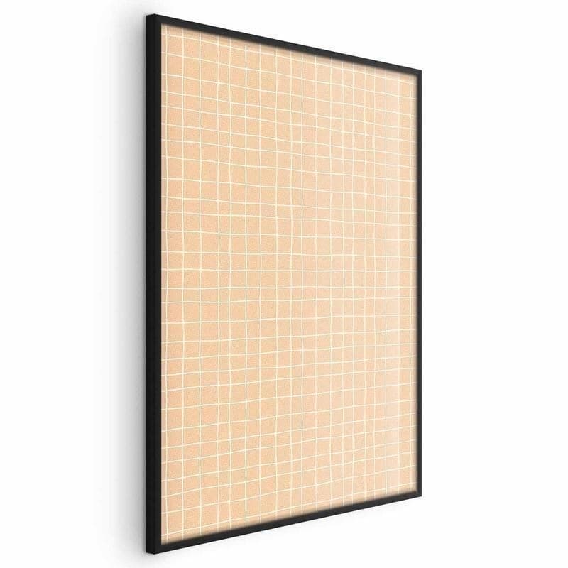 Poster - Lines and Noise - a wavy grid in shades of orange in Poster e stampe Collezione Casa - Trebisacce, commercioVirtuoso.it