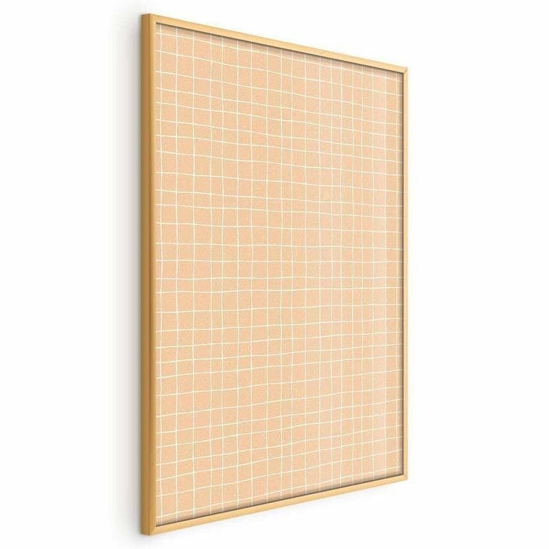Poster - Lines and Noise - a wavy grid in shades of orange in Poster e stampe Collezione Casa - Trebisacce, commercioVirtuoso.it