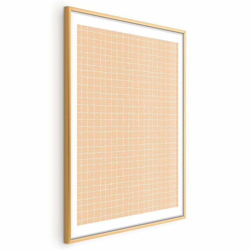 Poster - Lines and Noise - a wavy grid in shades of orange in Poster e stampe Collezione Casa - Trebisacce, commercioVirtuoso.it