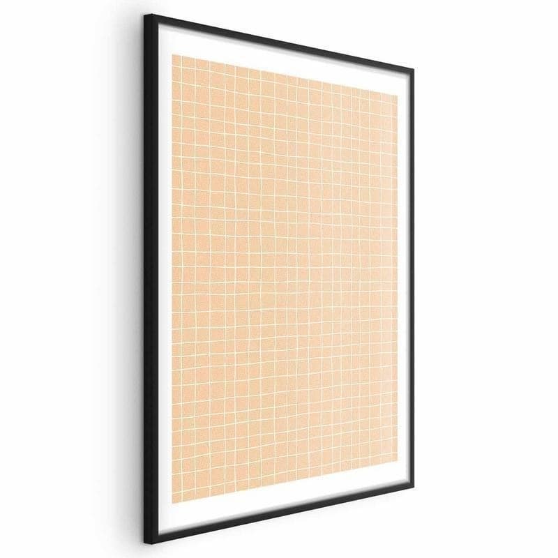 Poster - Lines and Noise - a wavy grid in shades of orange in Poster e stampe Collezione Casa - Trebisacce, commercioVirtuoso.it