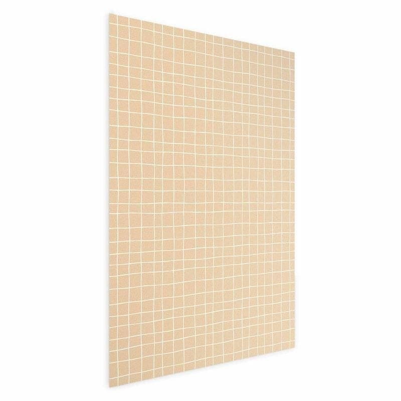 Poster - Lines and Noise - a wavy grid in shades of orange in Poster e stampe Collezione Casa - Trebisacce, commercioVirtuoso.it