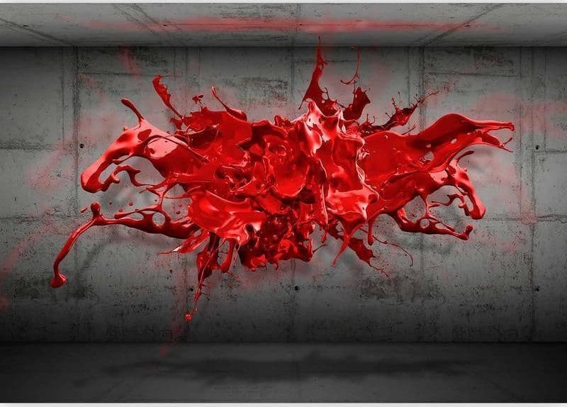 Fotomurale Red Ink Blot in Carta da parati Collezione Casa - Trebisacce, commercioVirtuoso.it