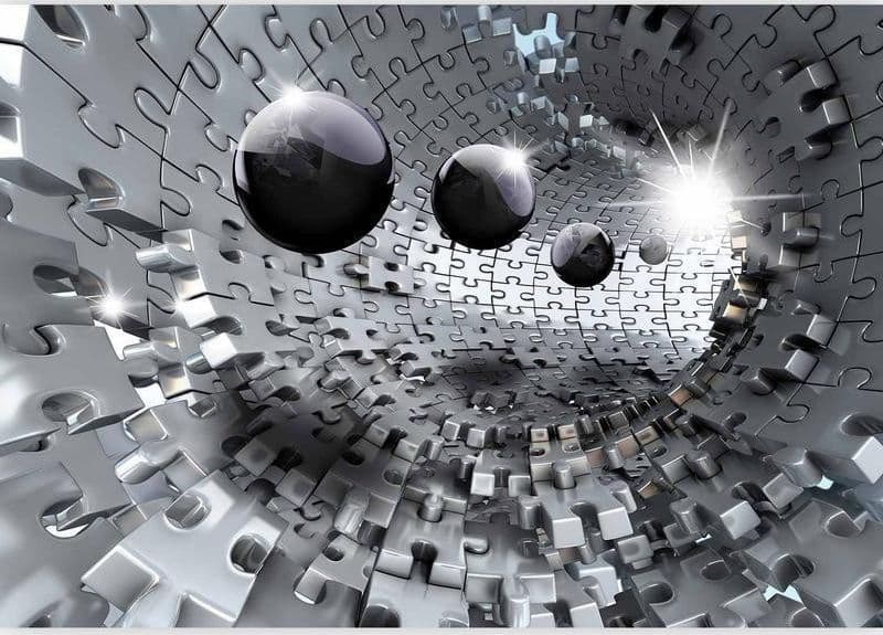 Fotomurale Puzzle Tunnel in Carta da parati Collezione Casa - Trebisacce, commercioVirtuoso.it