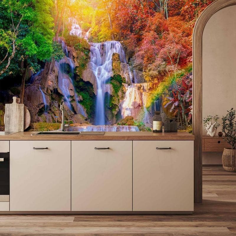 Fotomurale adesivo Tat Kuang Si Waterfalls in Carta da parati Collezione Casa - Trebisacce, commercioVirtuoso.it