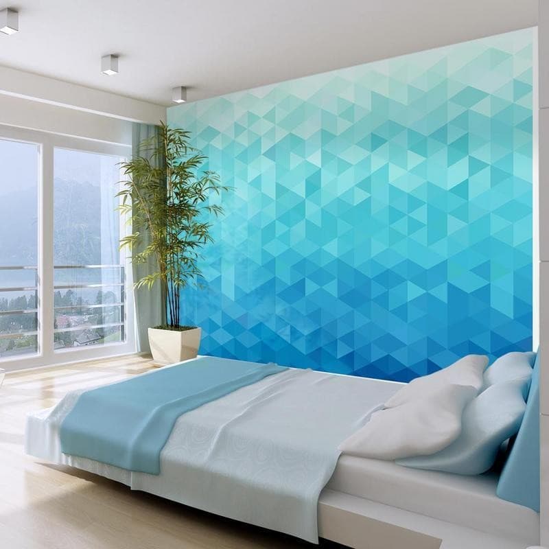 Fotomurale Pixel azzurro in Carta da parati Collezione Casa - Trebisacce, commercioVirtuoso.it
