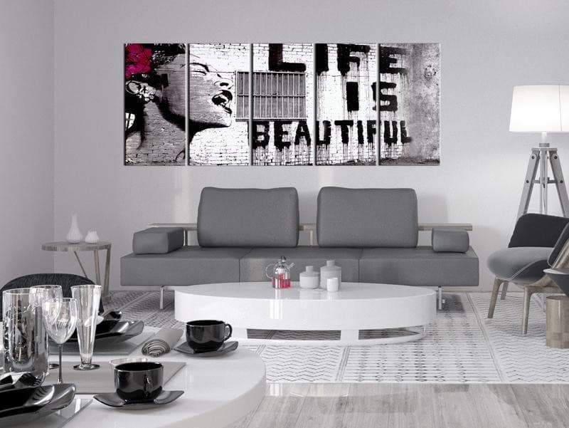 Quadro Banksy Life is Beautiful in Poster e stampe Collezione Casa - Trebisacce, commercioVirtuoso.it